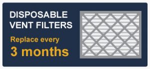 Disposable Filters Replace Every 3 Months Call Out